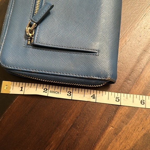 Prada Organizer - Saffiano Leather Round Zipper Long Wallet - Picture 12 of 14
